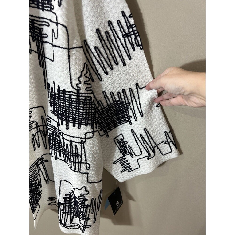 Ming Wang Knit Cardigan 3X White With Black Abstract Jacket NEW! - Picture 5 of 14